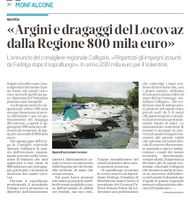 ARGINI E DRAGAGGI DEL LOCOVAZ DALLA REGIONE 800MILA EURO