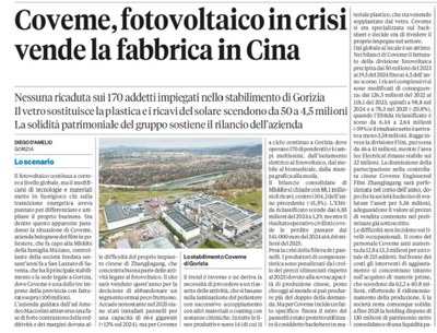 Notizie dalle aziende insediate – COVEME Gorizia