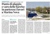 Punto di alaggio e varo barche in partenza i lavori a Marina Nova (Monfalcone).